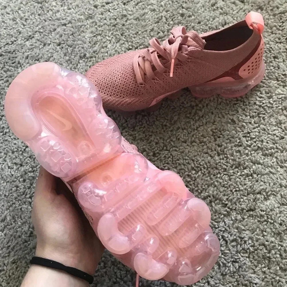 RARE Nike Mauve Pink Vapormax Fly Knit 2 Sneakers - Picture 4 of 7